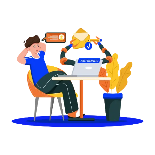 Cartoon of a frustrated employee overwhelmed by manual data entry tasks and looming deadlines.